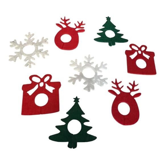 Festive Wine Glass Charms Set - Christmas Drink Decorations for Gatherings - Picture 5 of 5